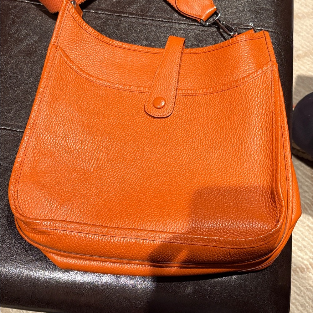 Hermes Taurillon Clemence Evelyne Orange - Picture 9 of 12